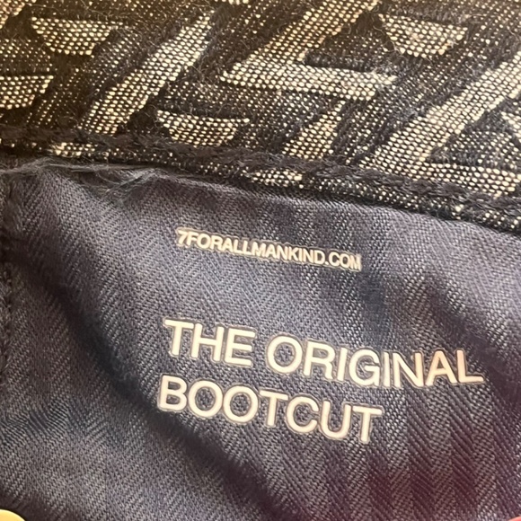 NWOT - 7 For All Mankind - ORIGINAL BOOTCUT - DARK - HARRINGBONE JEAN - 29 x 30' - Picture 12 of 15